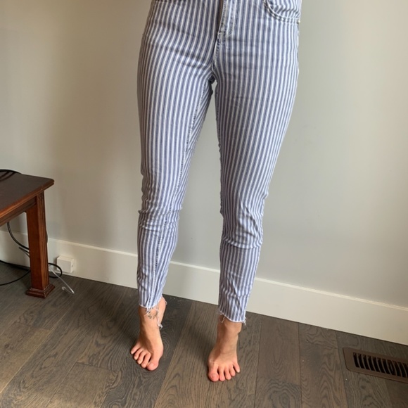 *NOT FOR SALE/SOLD* Zara striped jeans premium denim size 4 - Picture 7 of 7